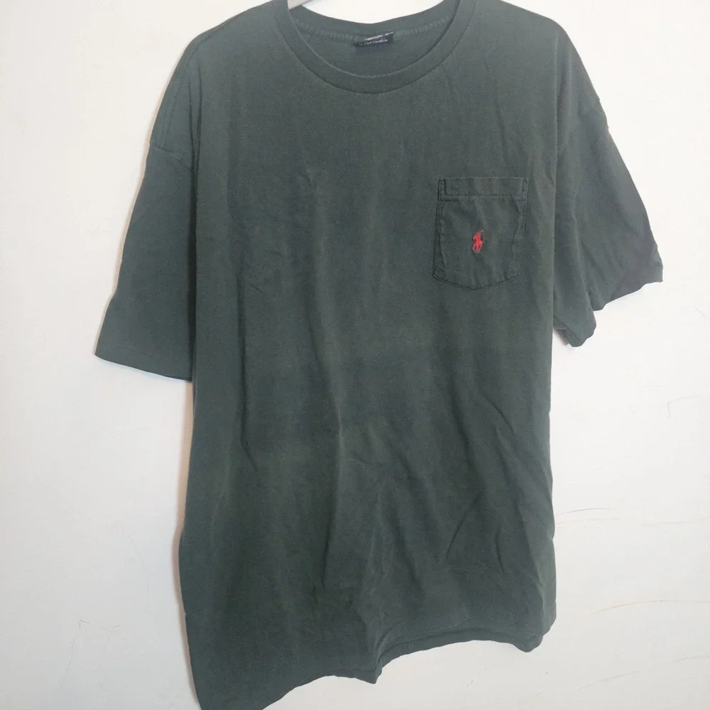 Polo Ralph Lauren Shirt Men XL Classic Fit Green‎ Red Pony Tee Luxury Wealth USA